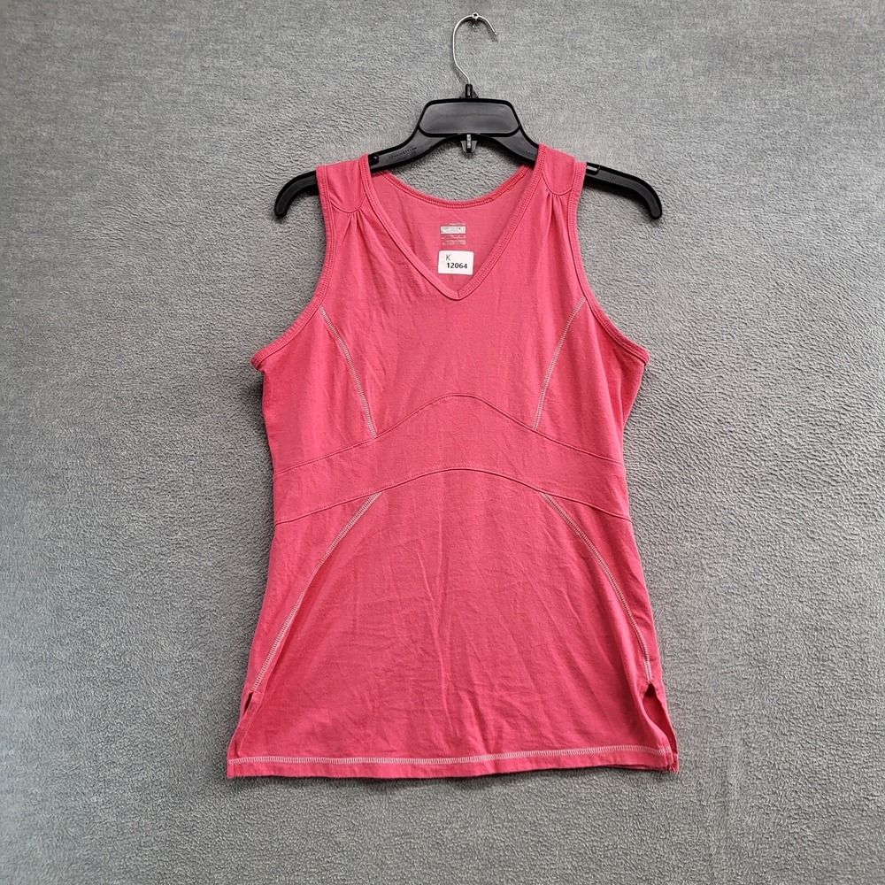 Nike Fit Dry Women Activewear Top Medium Pink Tank Contrast Trim